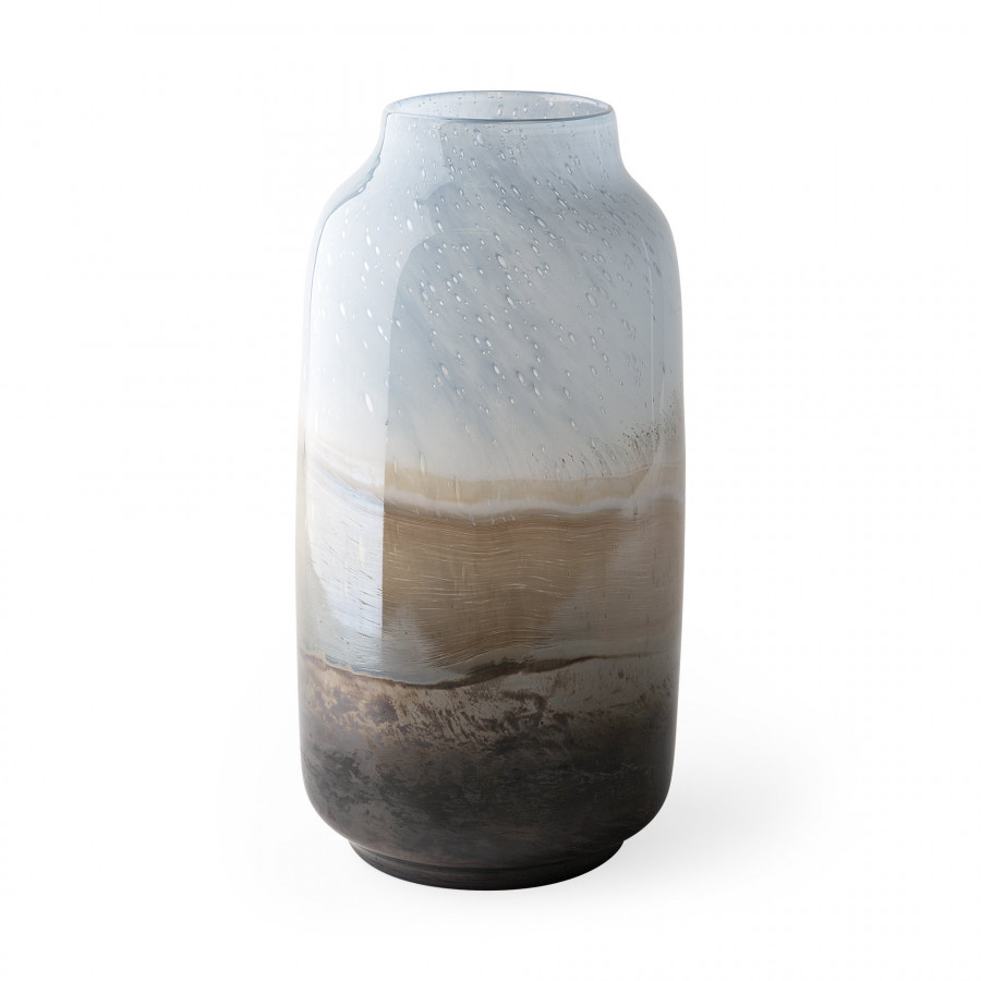 Mercana Nasser Vase - Blue/Gold, H15"