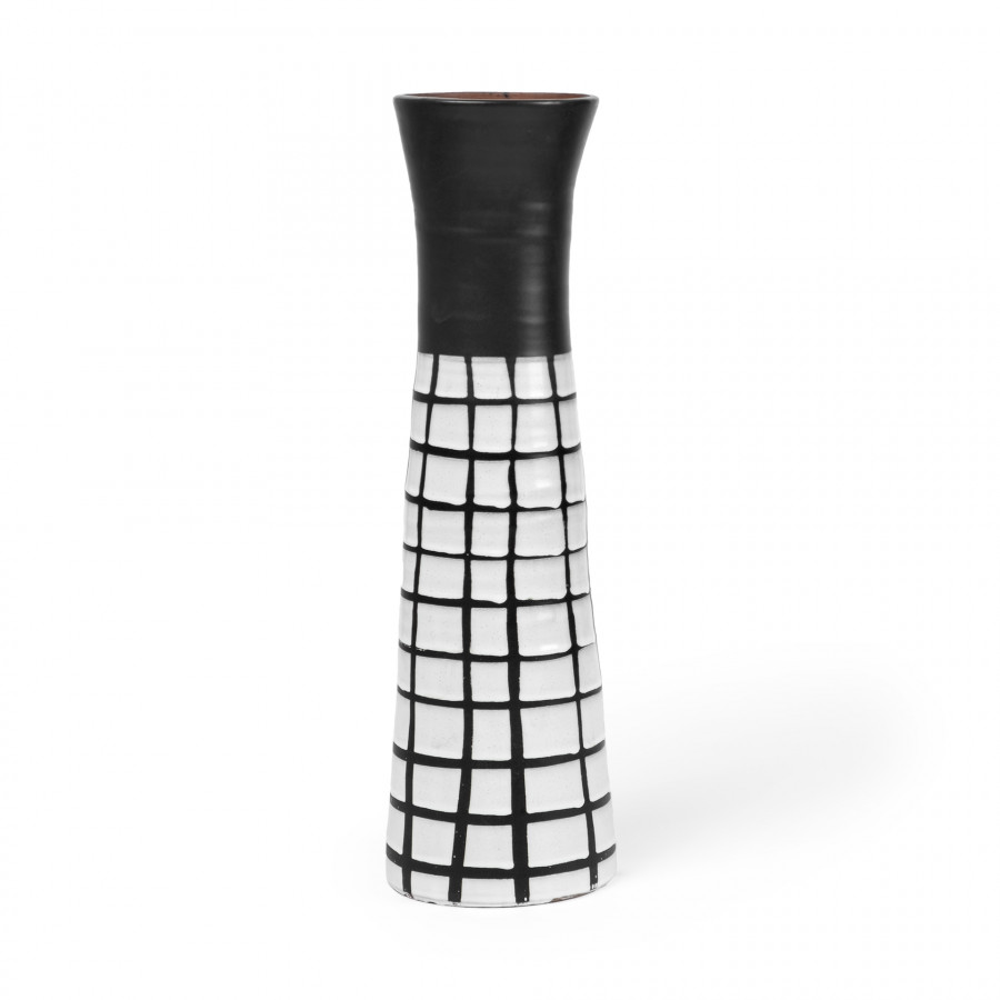 Mercana - Luanda Vase in Black/White, Ceramic