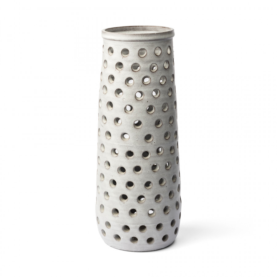 Mercana Canasta Large Vase - White, Ceramic