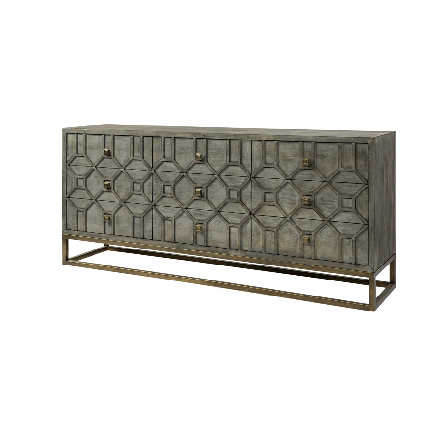 Mercana Genevieve Sideboard - Gray, Manufactured Wood