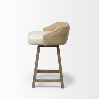 Mercana Monmouth Upholstered Seat Bar/Counter Stool - Cream, H30"
