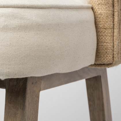 Mercana Monmouth Upholstered Seat Bar/Counter Stool - Cream, H30"