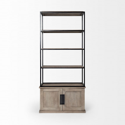 Mercana Braxton II Small Shelving Unit - Light Brown, Wood