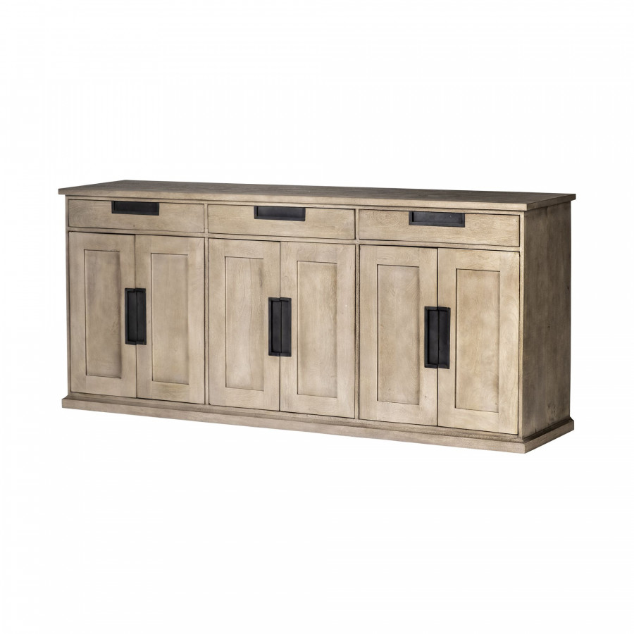 Mercana Braxton III 3 Drawers/6 Doors Sideboard - Natural, Wood