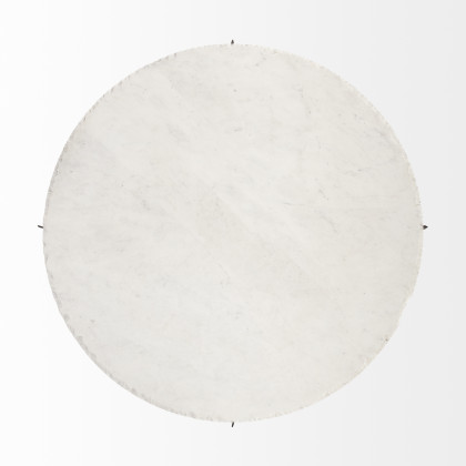 Mercana Reinhold Round Coffee Table - White, Stone