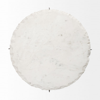 Mercana Reinhold Round End Table - White