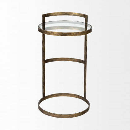 Mercana - Reimer Accent Table in Gold, Metal