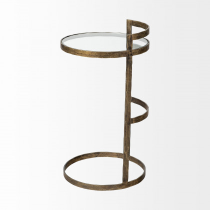 Mercana - Reimer Accent Table in Gold, Metal