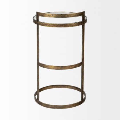 Mercana - Reimer Accent Table in Gold, Metal