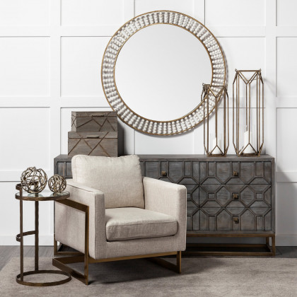 Mercana - Reimer Accent Table in Gold, Metal