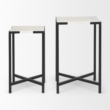 Mercana - Lucas Accent Table in Black, Metal