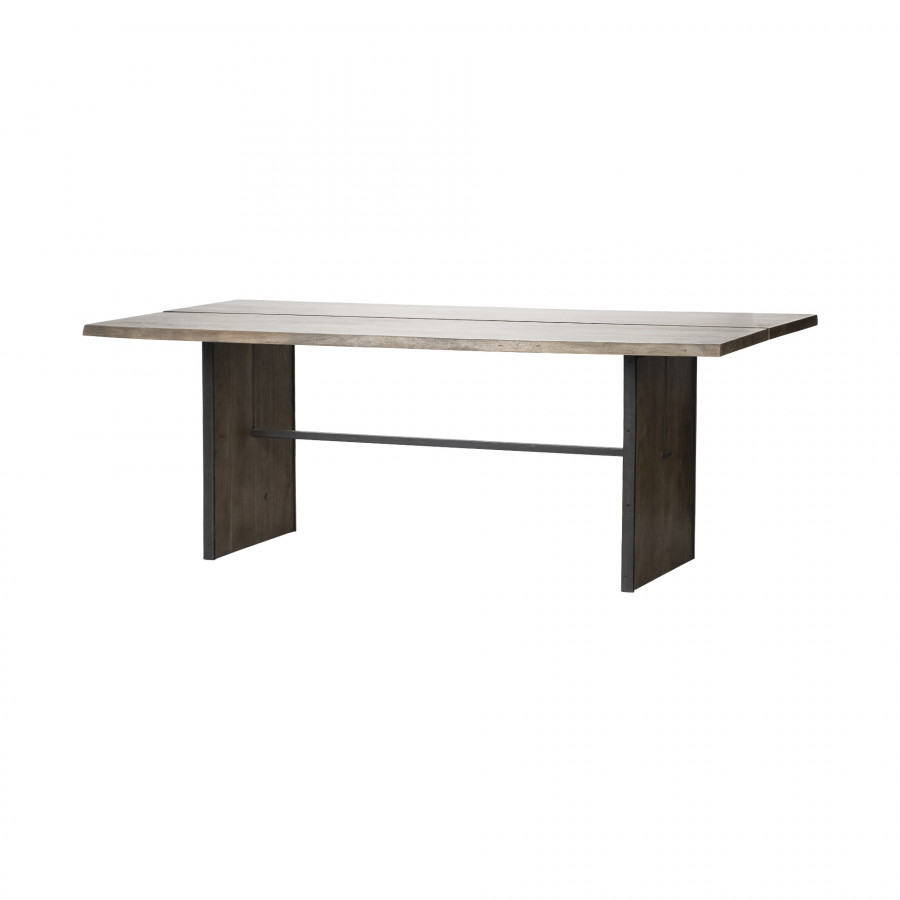 Mercana - Ledger Dining Table in Brown, Solid Wood