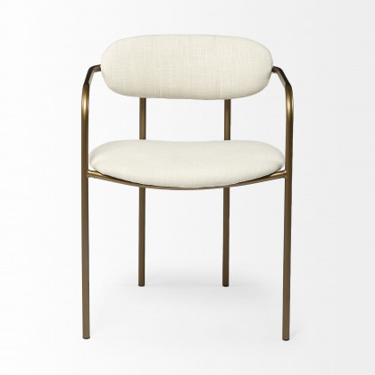 Mercana Parker Dining Chair - Cream/Gold