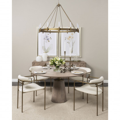 Mercana Parker Dining Chair - Cream/Gold