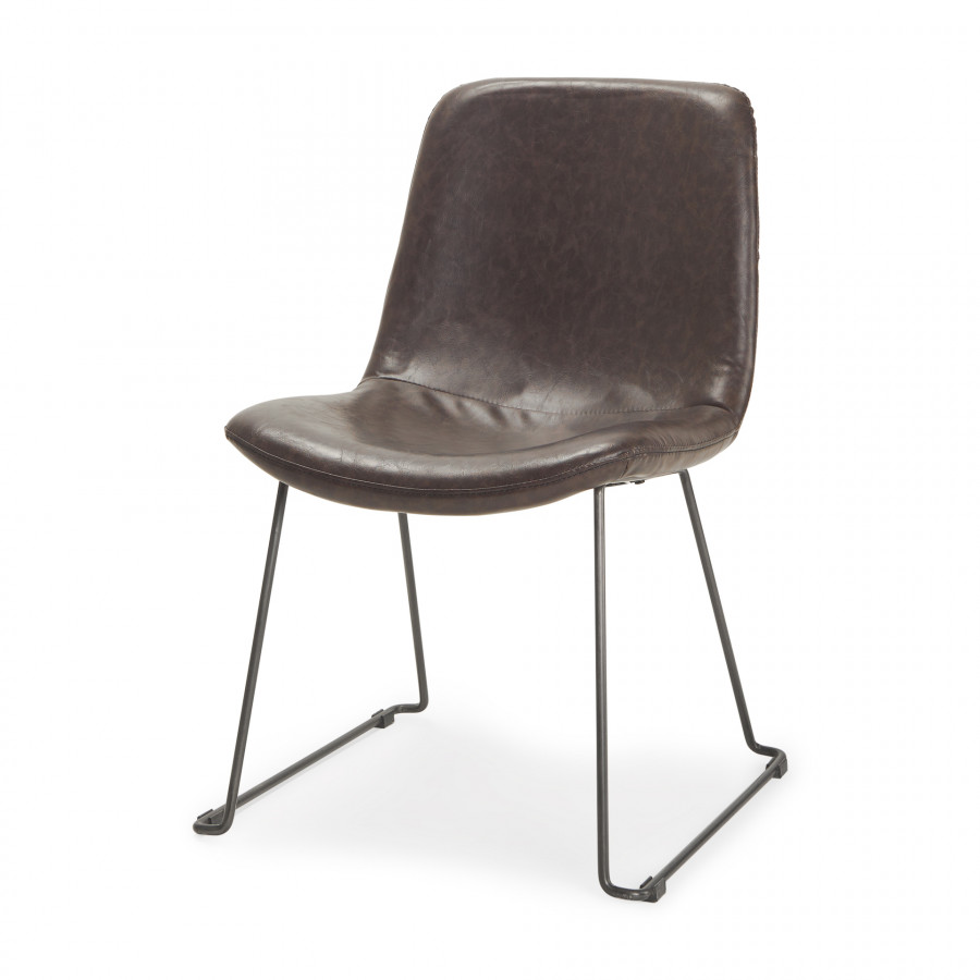 Mercana Sawyer Armless Dining Chair (Set of 2) - Black, Metal