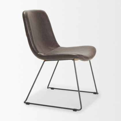 Mercana Sawyer Armless Dining Chair (Set of 2) - Black, Metal