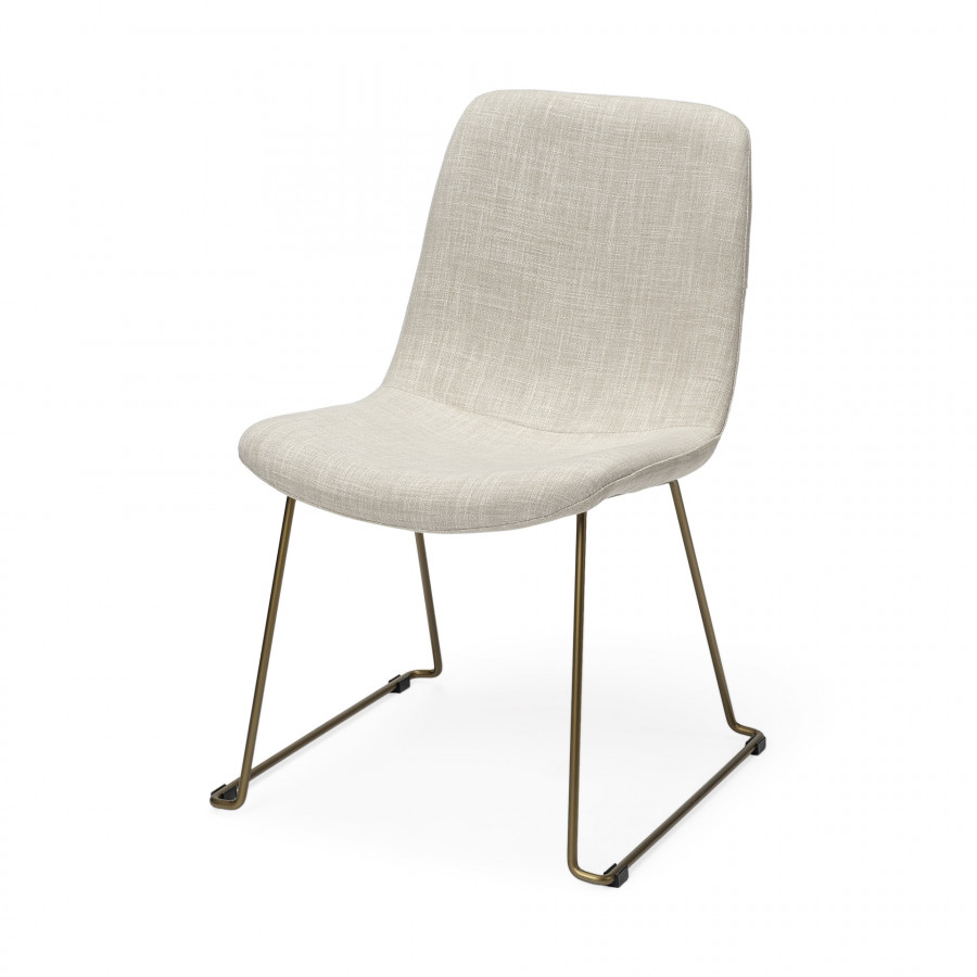 Mercana Sawyer Armless Dining Chair (Set of 2) - Beige, Metal