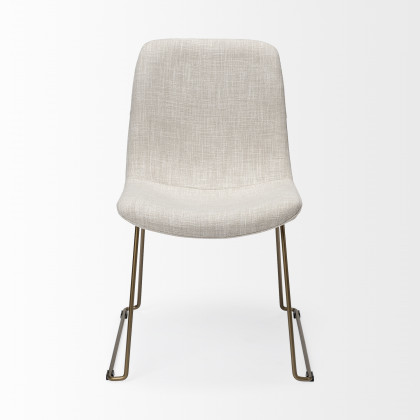 Mercana Sawyer Armless Dining Chair (Set of 2) - Beige, Metal