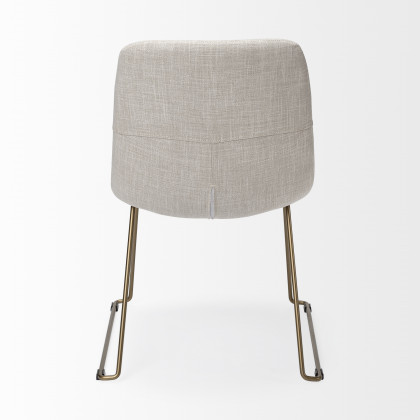 Mercana Sawyer Armless Dining Chair (Set of 2) - Beige, Metal