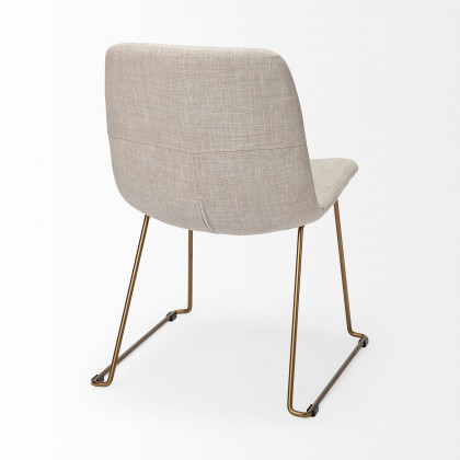 Mercana Sawyer Armless Dining Chair (Set of 2) - Beige, Metal