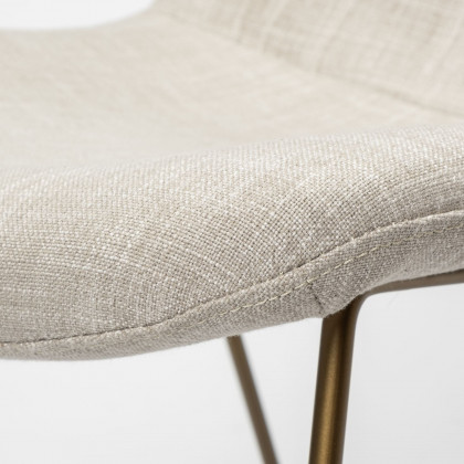 Mercana Sawyer Armless Dining Chair (Set of 2) - Beige, Metal