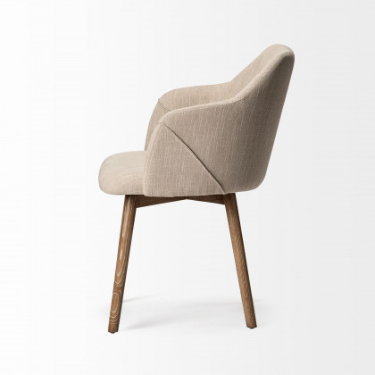 Mercana Ronald Square Arms Dining Chair - Brown, Wood