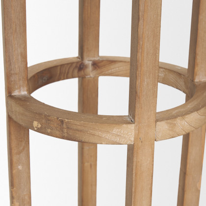 Mercana Andy Large Candle Holder Lantern - Gold, Wood