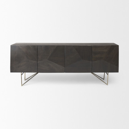 Mercana Darwin 4 Doors Sideboard - Brown, Wood
