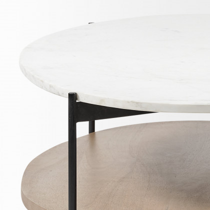 Mercana Larkin Oval Coffee Table - Brown, Wood
