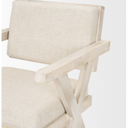 Mercana Topanga Dining Chair - Cream, Wood