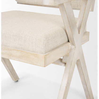 Mercana Topanga Dining Chair - Cream, Wood