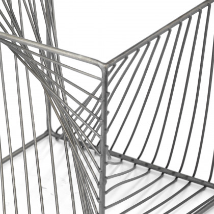 Mercana Risley Square Object - Gray, Metal