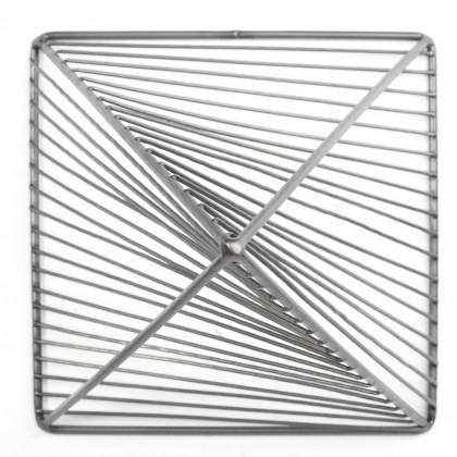 Mercana Risley Triangular Object - Gray, Metal