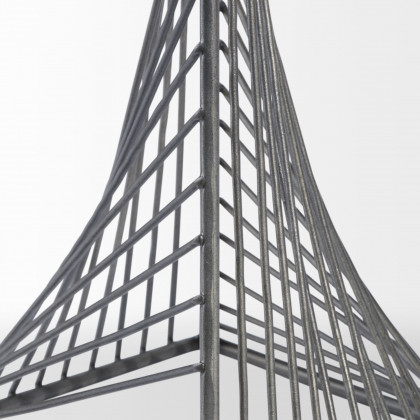 Mercana Risley Triangular Object - Gray, Metal