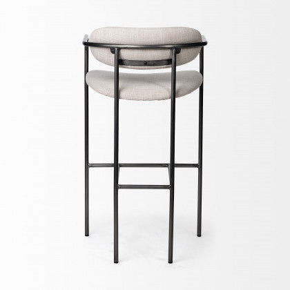 Mercana Parker 40" Counter Stool - Beige/Gunmetal