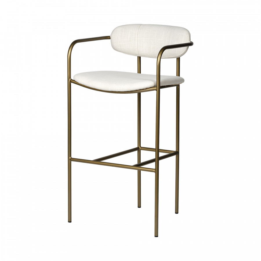 Mercana Parker 40" Counter Stool - Cream/Gold