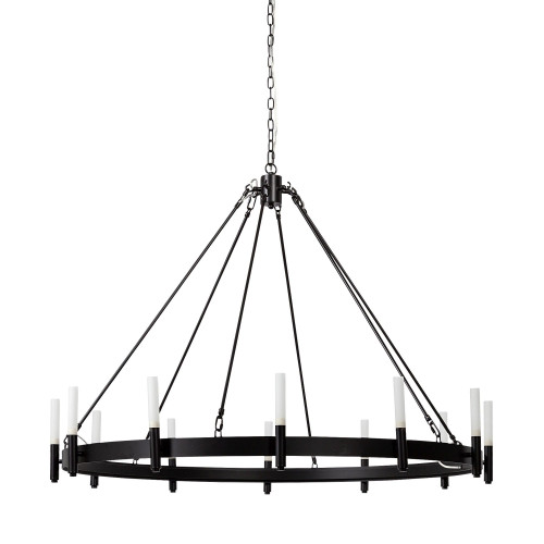 Mercana Decamp 12 Light Chandelier - Black