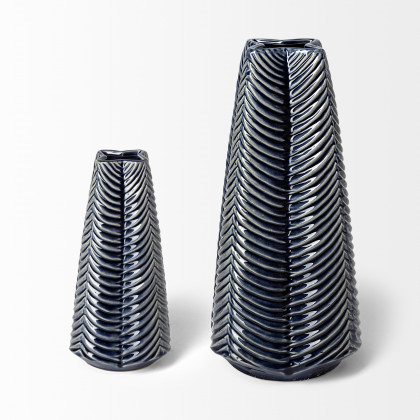 Mercana Bashir Large Vase - Blue, Ceramic