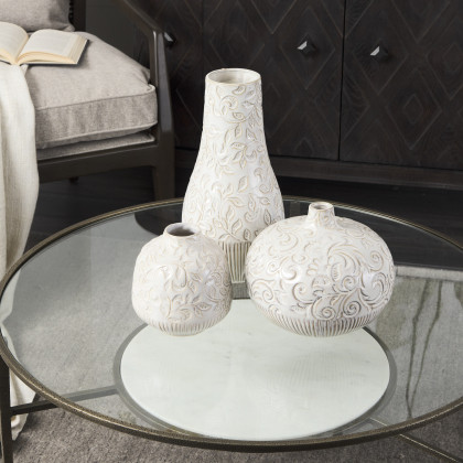 Mercana - Jadiza Vase in White, Ceramic