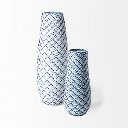 Mercana - Troi Vase in Blue, Ceramic