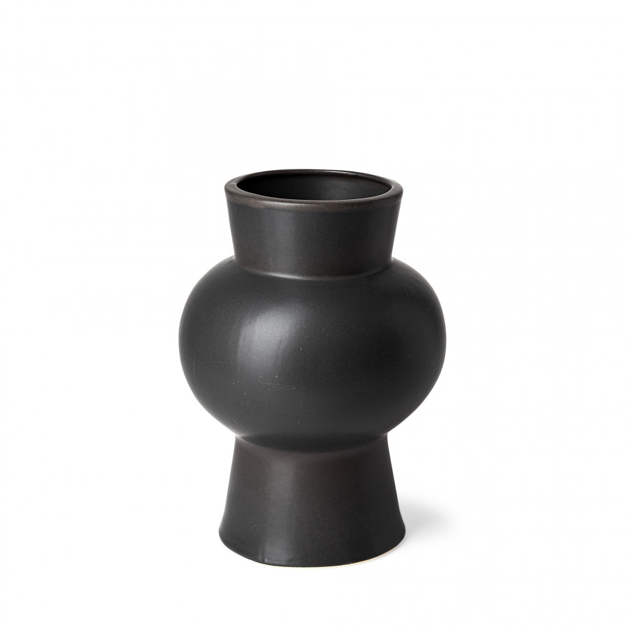 Mercana Laforge Black Vase - Black, H11"
