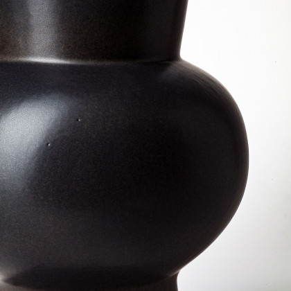 Mercana Laforge Black Vase - Black, H11"