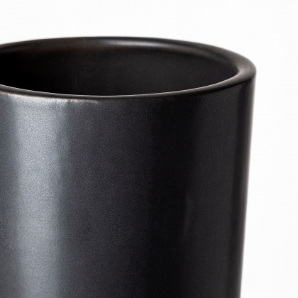 Mercana Laforge Black Vase - Black, H17"