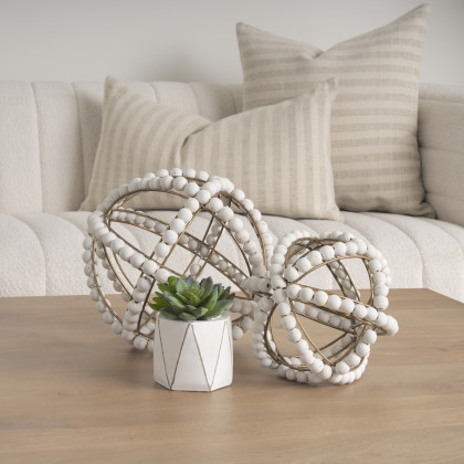 Mercana Espanlade Small Object - White, Wood