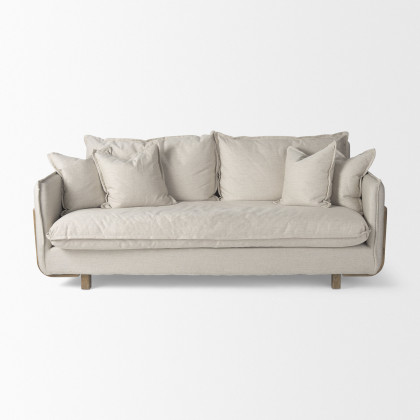 Mercana Roy Sofa - Cream, Polyester