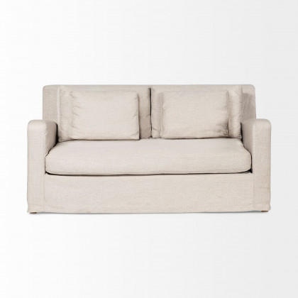 Mercana Denly 2 Seater Slipcover Loveseat - Beige