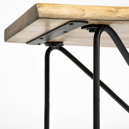 Mercana Papillion Console Table - Black, Iron