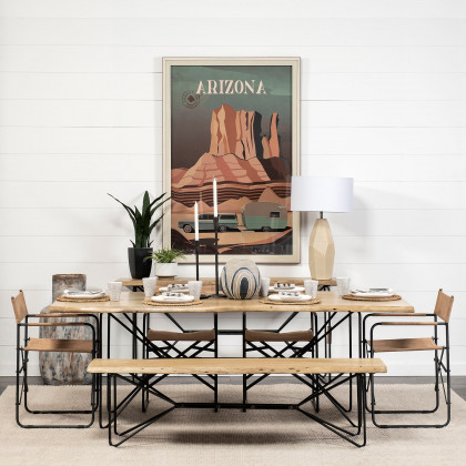 Mercana Papillion Console Table - Black, Iron