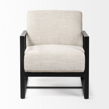 Mercana - Stamford Upholstered Accent Chair in Cream, Wood