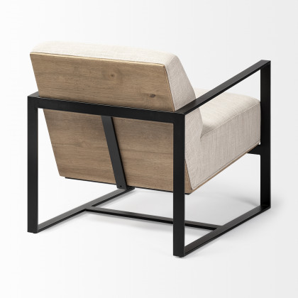 Mercana - Stamford Upholstered Accent Chair in Cream, Wood